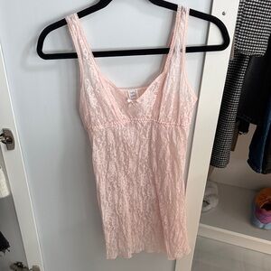 Delicate Lace Slip - Light Pink M